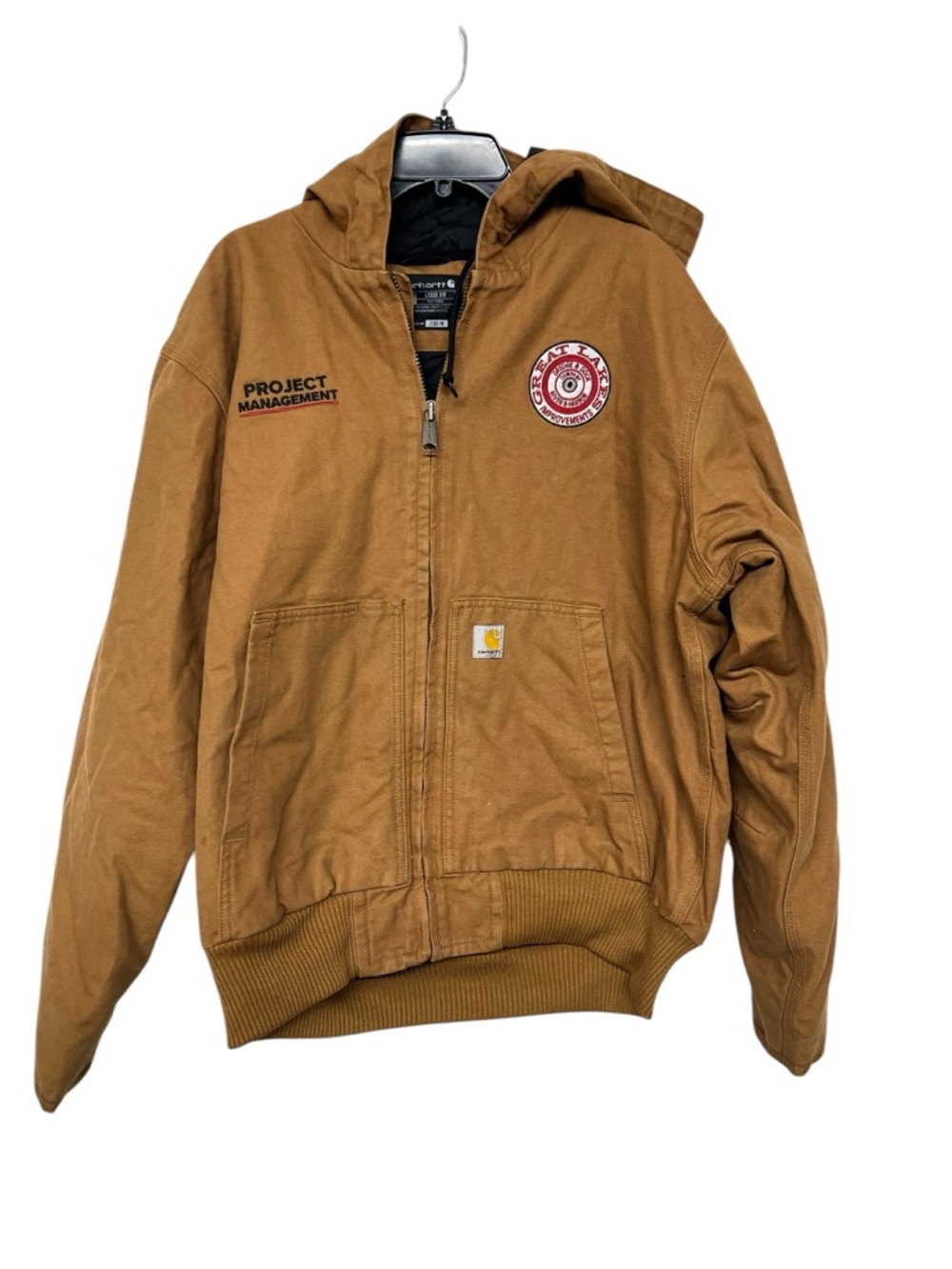 Carhartt Hooded Great Lakes Improvement Work Jacket 'Project Management' - Picture 1 of 6